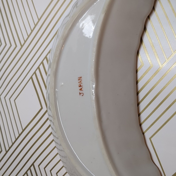 Vintage Apco, Moss Rose with maple leaves Cresent Moon Plates, Fish Bone Plate - Picture 3 of 6